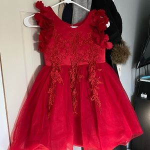 Kids red party dress size 6